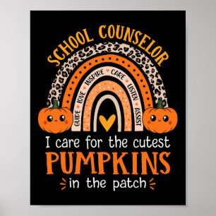 School Counsellor Rainbow Leopard Print Halloween 