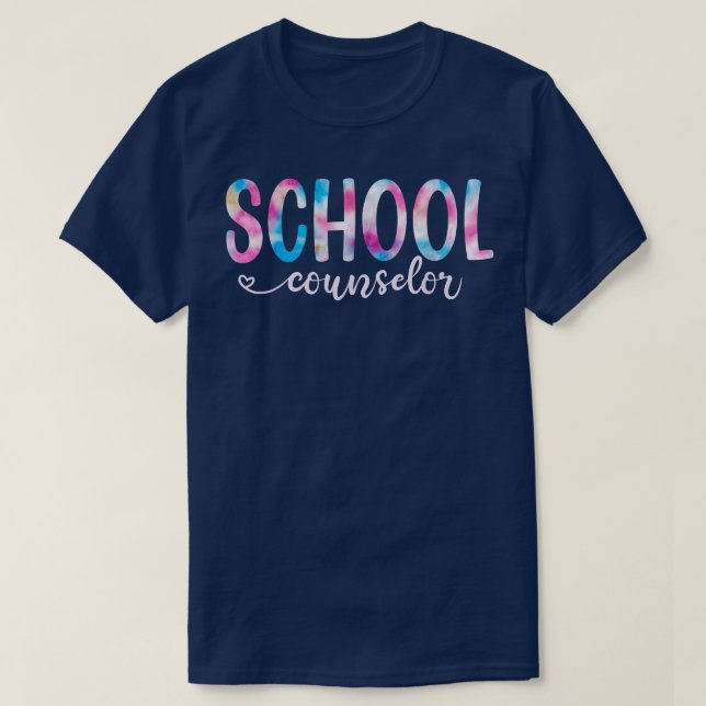 School Counsellor Tie Dye Appreciation For Women F T-Shirt (Design Front)