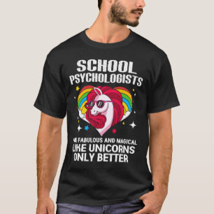 School Counsellor Unicorn  School Psychologist T-Shirt