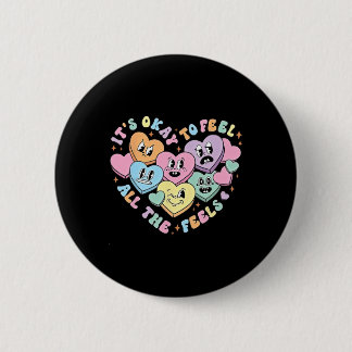 School Counsellor Valentine, Mental Health Valenti 2 Inch Round Button