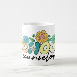 School Counsellor Wildflower Teacher Cute Mom Funn Coffee Mug