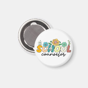 School Counsellor Wildflower Teacher Cute Mom Funn Magnet