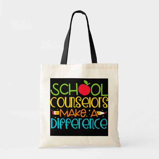 School Counsellors Difference Guidance Counseling Tote Bag (Front)