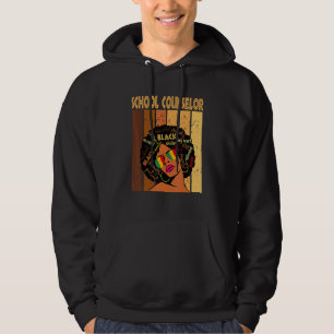 School Counselor Afro African American Black Histo Hoodie