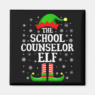 School Counselor Elf Funny Christmas Family Matchi Magnet