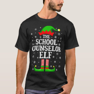 School Counselor Elf Funny Christmas Family Matchi T-Shirt