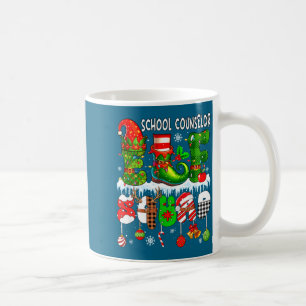 School Counselor Elf Squad Xmas Colorful Elf Hat S Coffee Mug