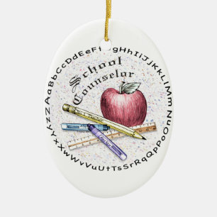 School Counselor Oval Ornament
