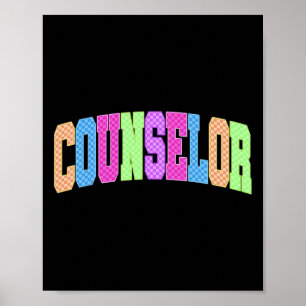 School Counselor Squad Teacher Retro Back To Schoo Poster