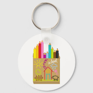 'School' Crayons Keychain