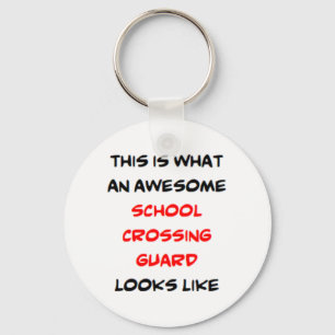 school crossing guard, awesome keychain
