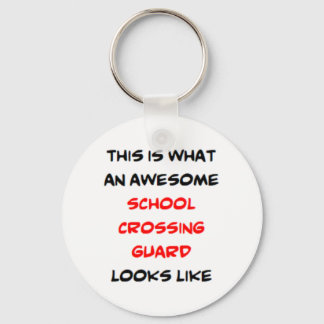 school crossing guard, awesome keychain