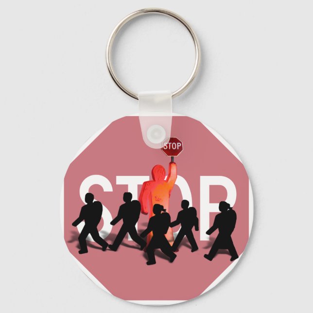 School Crossing Guard Keychain (Front)