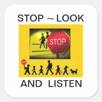School Crossing Rules Stickers