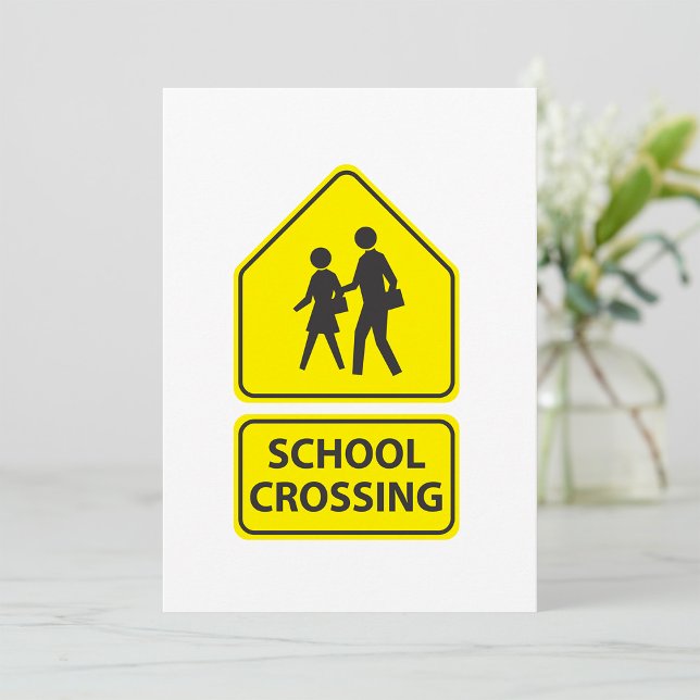 School Crossing Sign Invitations (Creator Uploaded)