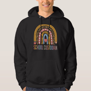 School Custodian 100th Day Of School Cleaner Hoodie