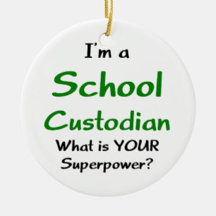 school custodian ceramic ornament