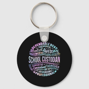 School Custodian Janitor Funny Appregovernment Keychain