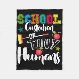 School Custodian Of Tiny Humans - Ck To School - J Fleece Blanket