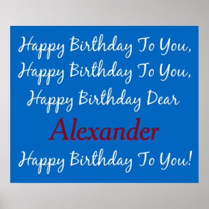 School Days B and White Birthday Song Personalized Poster