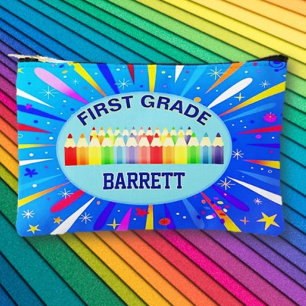 School days! First Grade personalized Accessory Pouch