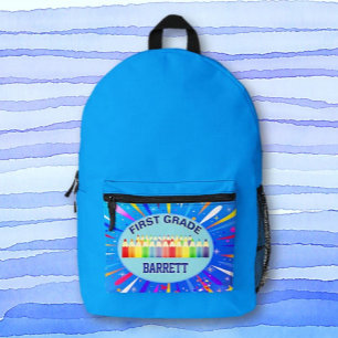 School days! First Grade personalized Printed Backpack