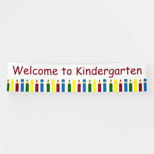 School Days Pencils Personalized Banner (Horizontal)