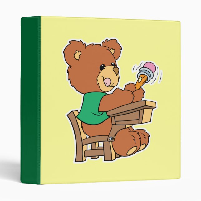 School Days Study Bear Binder (Front/Spine)