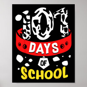 School Days T Dalmatian Dog 100th Sayings T  Poster
