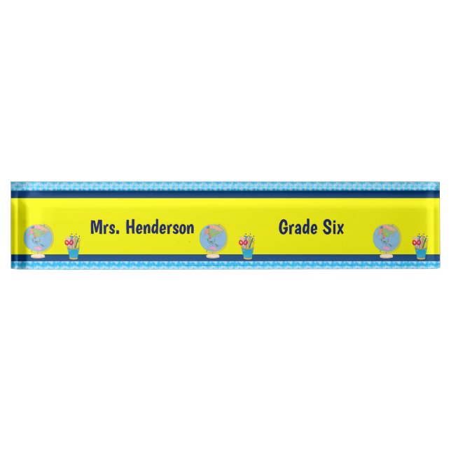 School Days with Teacher Name and Grade Nameplate (Front)