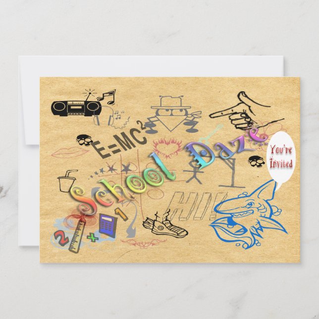 School Daze Invitation (Front)