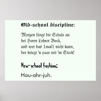 School discipline poster