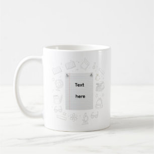 School Doodle Notebook Design Teacher Gift Coffee Mug