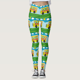 School Driver School Bus Driver Carpool Parent Leggings