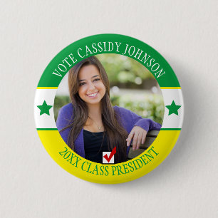 School Election Campaign Student Body Vote 2 Inch Round Button