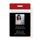 School Employee QR Code Staff Photo Id Teacher