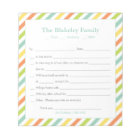 School Excuse Personalized, Rainbow Stripes