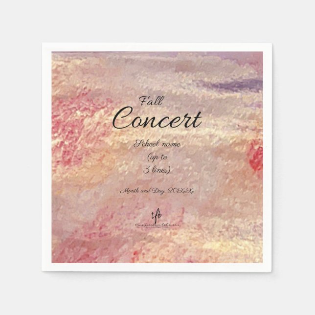 School Fall Concert I Personalized Napkin (Front)
