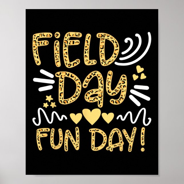 School Field Day Fun Leopard Field Day Teacher Kid Poster (Front)