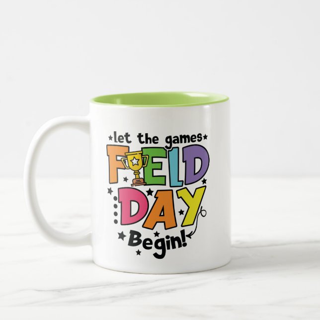 School Field Day | Let The Games Begin Ceramic Mug (Left)