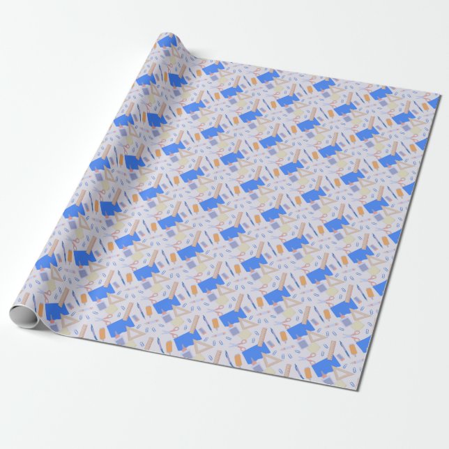 School funny pattern Wrapping Paper (Unrolled)