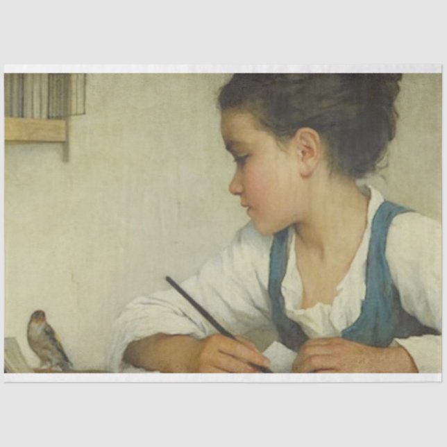 School Girl Decoupage and Image Transfer Sheet (Front)