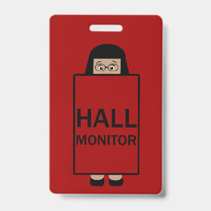 School Girl Hall Monitor Badge