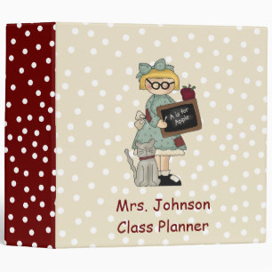 School Girl Teacher's Binder