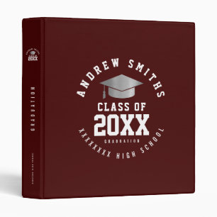 School Grad Graduate Graduation dark brown Binder