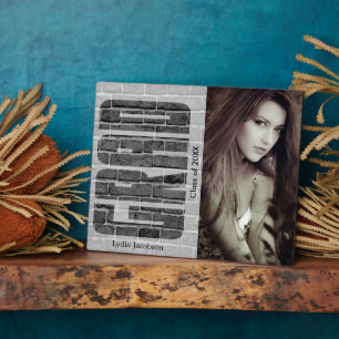 School Grad -  Photo and Text Plaque