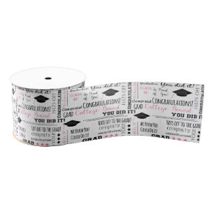 School Graduation Congratulations Grosgrain Ribbon