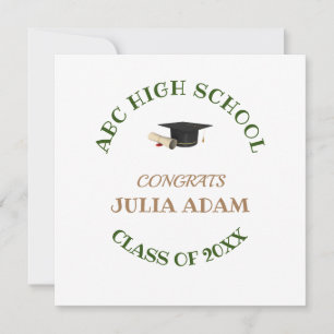 School Graduation Event Celebration Personalized Invitation