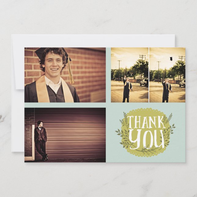 School Graduation THANK YOU Photo Card (Front)