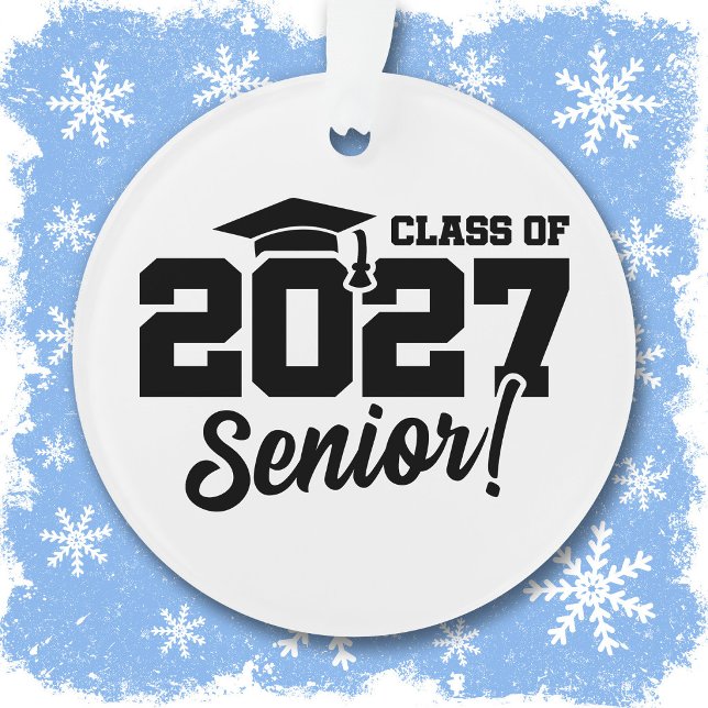 School Graduation Year Pride Senior Class of 2027 Ornament (Creator Uploaded)